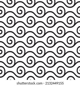 Swirl sea waves seamless background for presentations, creativity, design brochures and websites