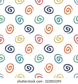 Swirl seamless geometric pattern. Seamless abstract spiral geometrical background. Infinity geometric pattern. Vector illustration.