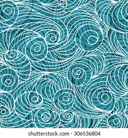 Swirl seamless pattern. Abstract geometric tiled background. 