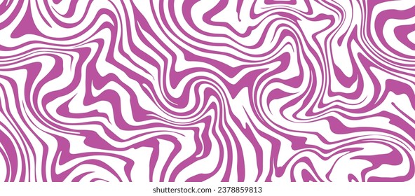 Swirl seamless pattern set.  Flowing liquids fantasy marble background. Aesthetic curvy strips. Wavy psychedelic trippy textures.