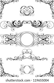 Swirl set floral