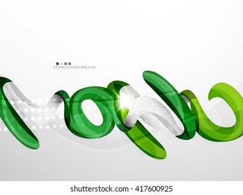 Swirl shape colorful line. Futuristic abstract background - color curve stripes and lines in motion concept and with light and shadow effects. Presentation banner and business card message design