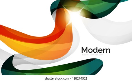 Swirl shape colorful line. Futuristic abstract background - color curve stripes and lines in motion concept and with light and shadow effects. Presentation banner and business card message design