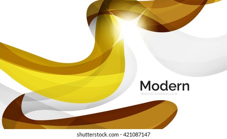 Swirl shape colorful line. Futuristic abstract background - color curve stripes and lines in motion concept and with light and shadow effects. Presentation banner and business card message design