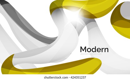 Girar la forma de la línea colorida. Fondo abstracto futurista - rayas de curva de color y líneas en el concepto de movimiento y con efectos de luz y sombra. Pancarta de presentación y diseño de mensajes de tarjeta de visita