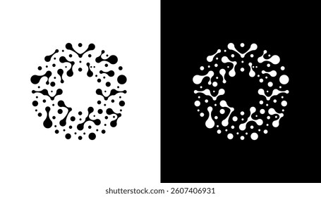 Swirl shape made of circular dot pattern fading using size illustration vector template