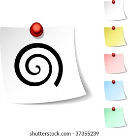 Swirl sheet icon. Vector illustration.
