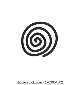 swirl sketch doodle icon, vector illustration
