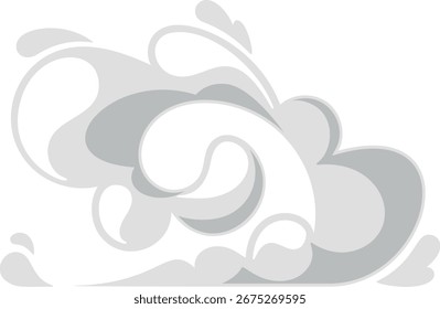 Espiral de nuvens de fumaça ilustração vetorial