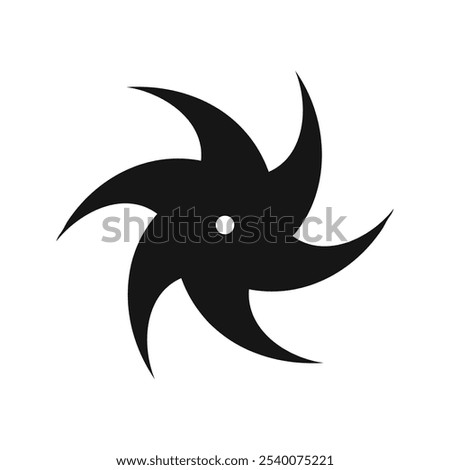 Swirl or spin icon. Fan, propeller or pinwheel toy sign. Flow, vortex, vertigo or tornado symbol isolated on white background. Vector graphic illustration.