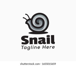 Swirl spiral Snail logo design inspiration