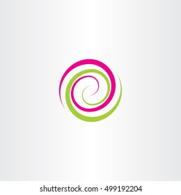 swirl spiral tech logo wave icon vector design 