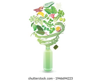 swirl splash fruit vegetable green smoothies