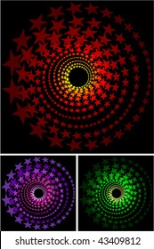 diseños de estrella de swirl