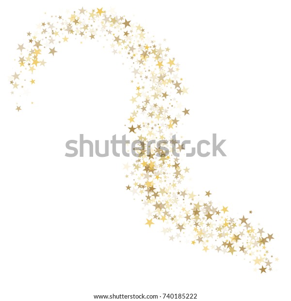 Swirl Stars Gold Sparkles Background Golden Stock Vector (Royalty Free ...