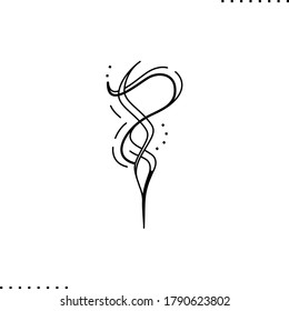 swirl steam, smokestack, smell vector icon in outline
