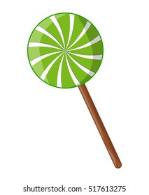 swirl striped lollipop peppermint vector symbol icon design. Beautiful illustration isolated on white background
