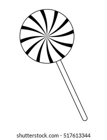 swirl striped lollipop peppermint vector symbol icon design. Beautiful illustration isolated on white background
