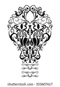 swirl style pattern light bulb