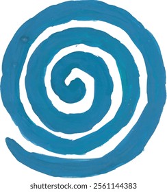 Swirl symbol icon hand drawn watercolour clipart