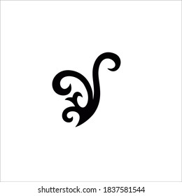 Swirl Symbol Tattoo. Vector Illustration.