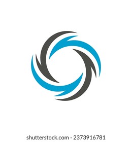 Símbolo del vector del logotipo del tornado de Swirl Símbolo del logotipo del huracán Abstract