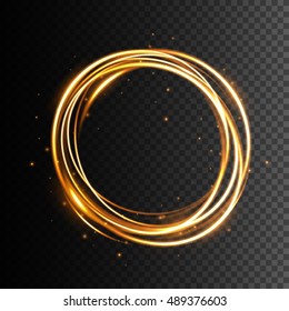 Swirl trail effect, Glow light effect, Abstract vector illustration