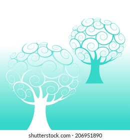 Swirl tree background for Print or Web