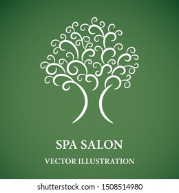 Swirl tree for green spa logo