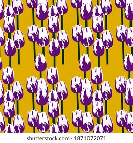 swirl tulip seamless background print. Great for summer vintage fabric, scrapbooking, wallpaper, giftwrap. repeat pattern background design