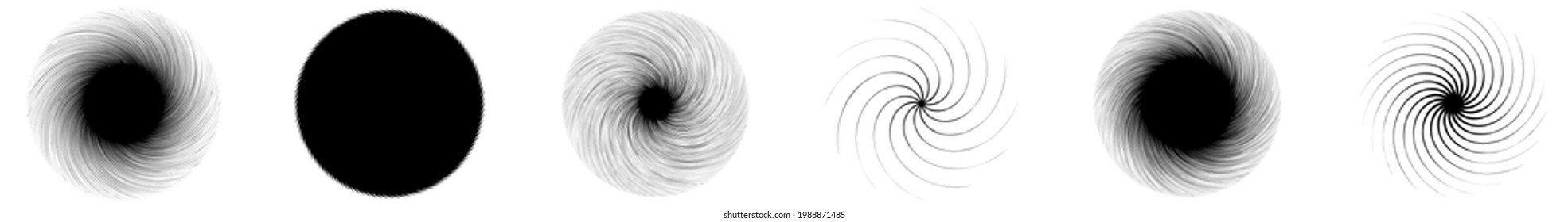 Girar, girar, forma de espiral, elemento. Motif con rotación, efecto torsión