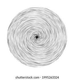 Swirl, twirl, spiral shape, element. Motif with rotation, torsion effect