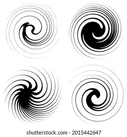 Girar, girar, forma de espiral, elemento. Motif con rotación, efecto torsión