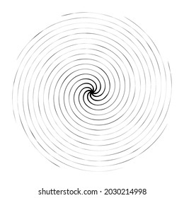 Swirl, twirl, spiral shape, element. Motif with rotation, torsion effect