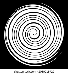 Swirl, twirl, whirl spiral element. Volute, helix, vortex 
 llustration
