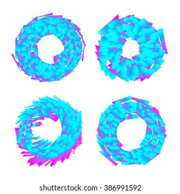 Swirl vaporwave neon objects