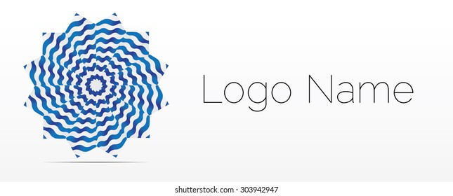 Swirl vector design element, vector icon