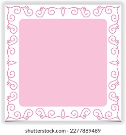 swirl vector frame background pink best for social media background