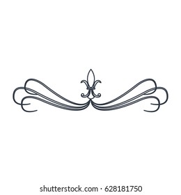 swirl vintage baroque ornament style line