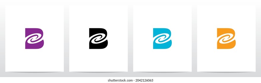 Swirl Vortex On Letter Logo Design B
