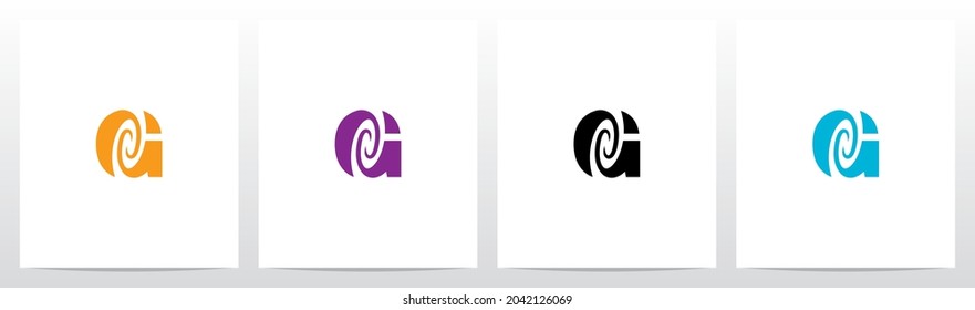 Swirl Vortex On Letter Logo Design G