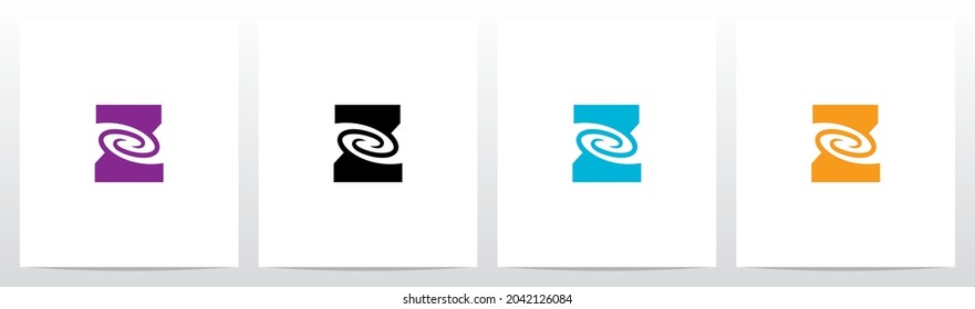 Swirl Vortex En Letra Diseño De Logotipo Z