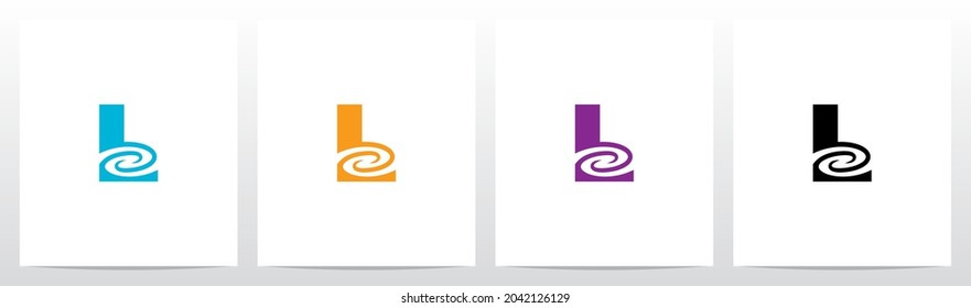 Swirl Vortex On Letter Logo Design L