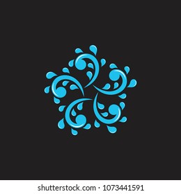 swirl water symbol logo vector