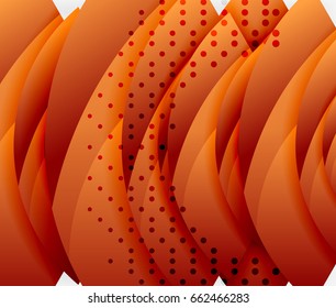 Swirl and wave 3d effect objects, abstract template vector design. Overlapping waves on white background