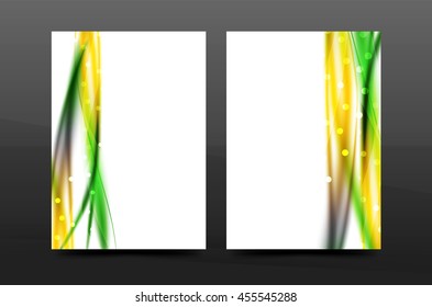 Swirl wave annual report for business correspondence letter. Flyer design. Vector illustration