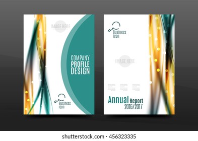 Swirl wave annual report for business correspondence letter. Flyer design. Vector illustration