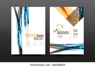 Swirl wave annual report for business correspondence letter. Flyer design. Vector illustration
