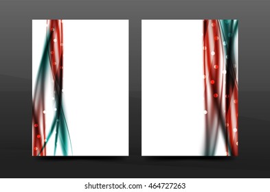 Swirl wave annual report for business correspondence letter. Flyer design. Vector illustration