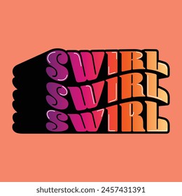 Swirl Wave Typography Design for Stocks and Photos